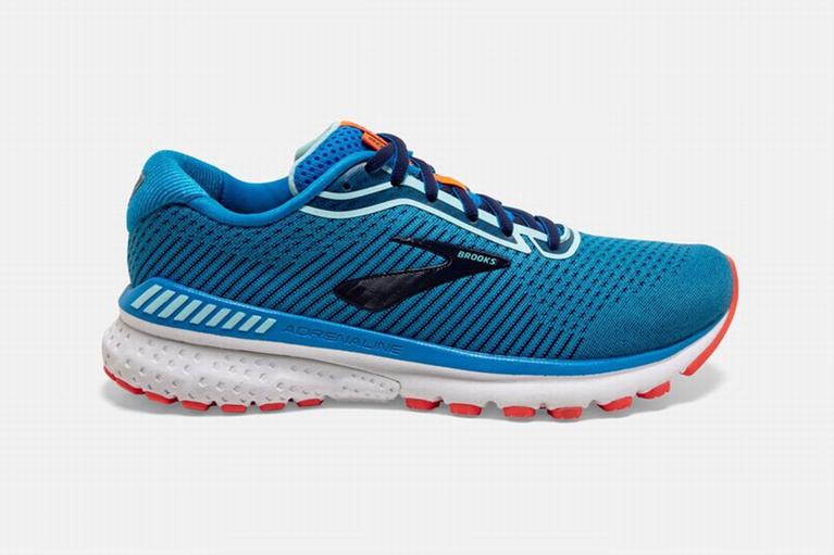 Brooks ADRENALINE GTS 20 Road Running Shoes Womens Online - Coral/Blue/Navy (HFS157890)